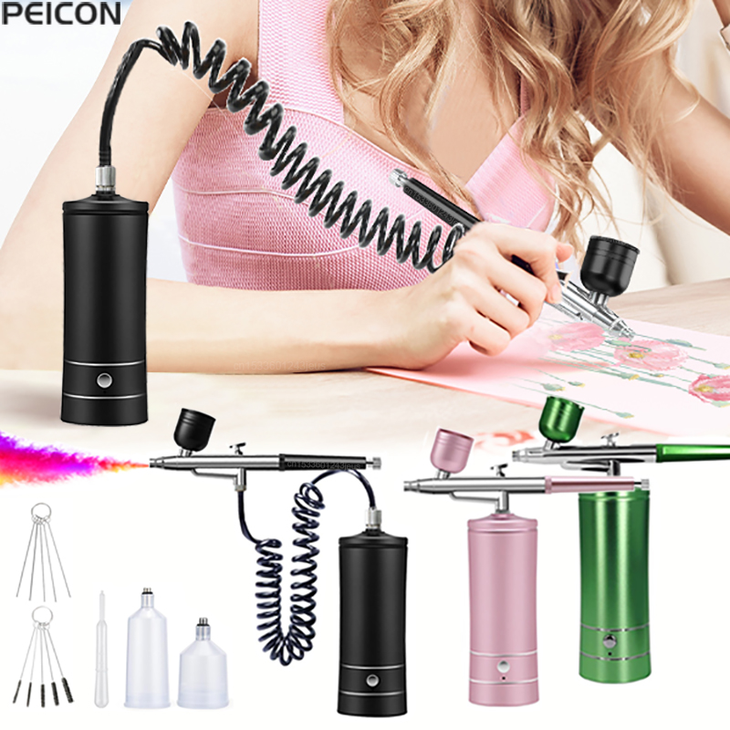 Airbrush Kit With Mini Compressor - Аэрограф для рисования Аэрограф с компрессором
