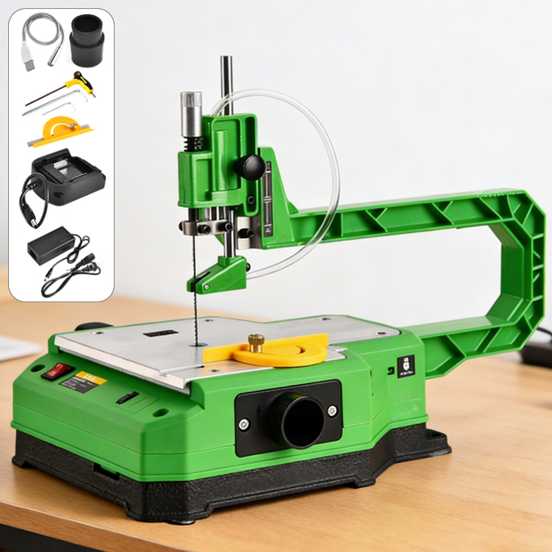 Mini Table Saw For Woodworking - Электрический настольный лобзик с изогнутым лезвием,