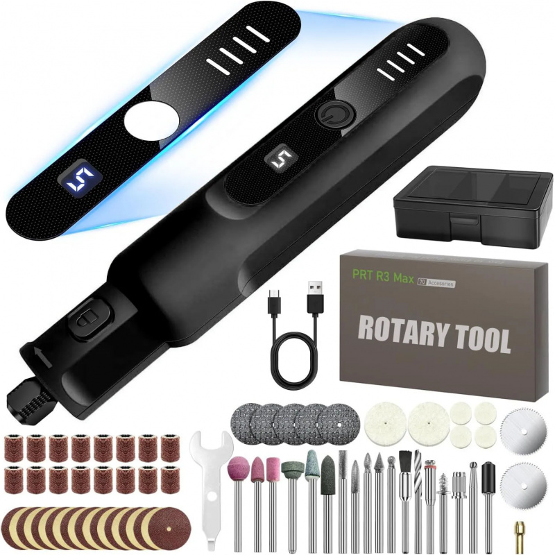 Cordless Rotary Tool Kit Accessories - Беспроводной мини-гравер 3,7 В с регулируемой