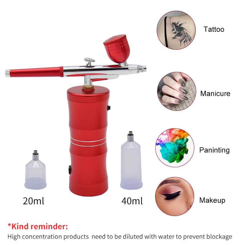 Мини-Аэрограф с нанокислородны – обзор и цена Airbrush Kit With Mini Compressor