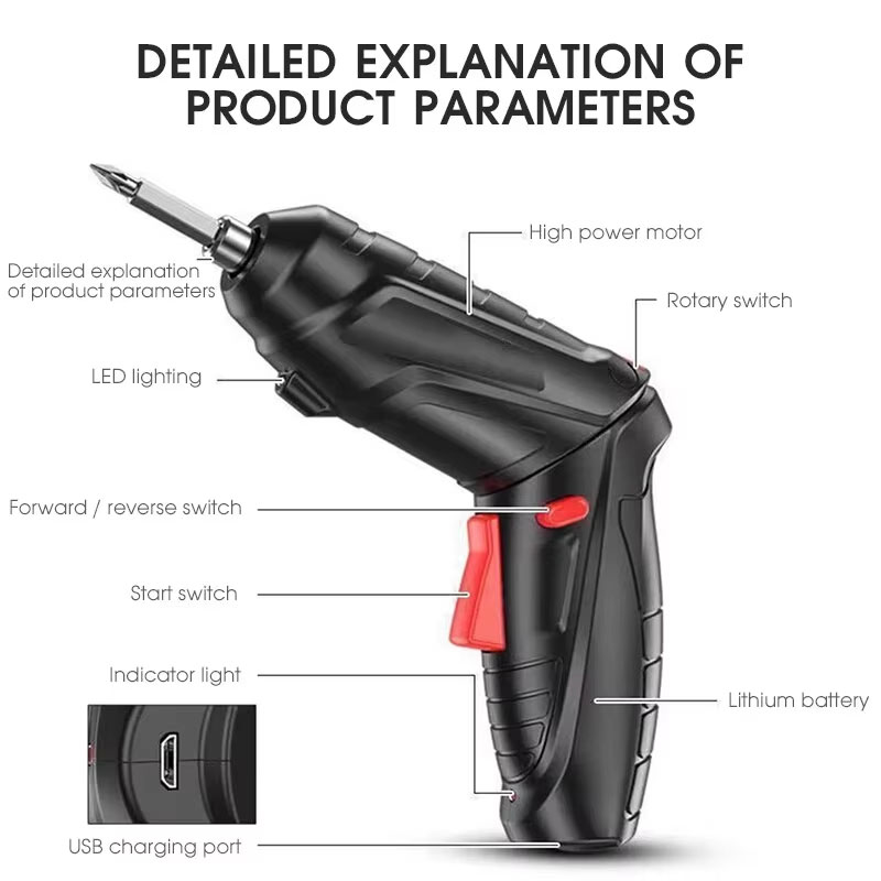 Набор электрических отверток 3 – обзор и цена Electric Screwdriver Rechargeable Usb