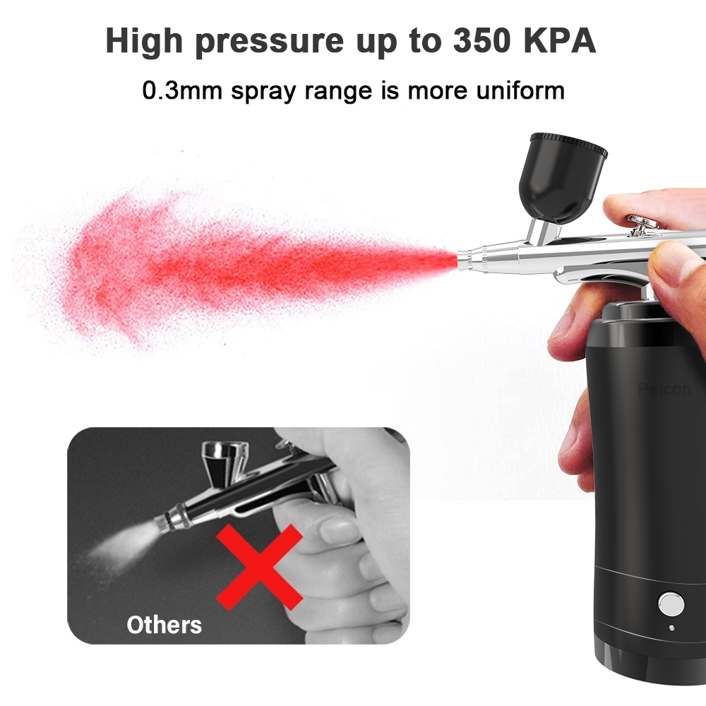 Аэрограф, беспроводной комплек – обзор и цена Airbrush Kit With Mini Compressor