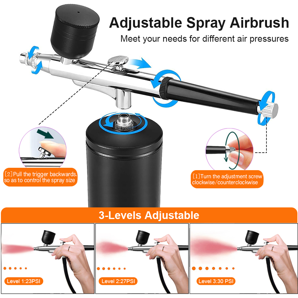 Аэрограф с компрессором для но – обзор и цена Airbrush Kit With Mini Compressor